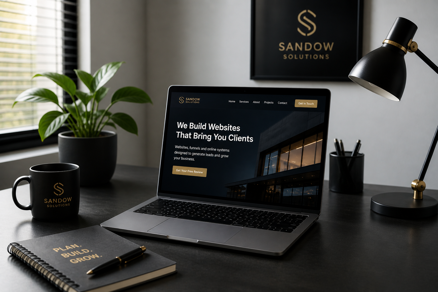 Web Design South Africa website design and online growth mockup by Sandow Solutions