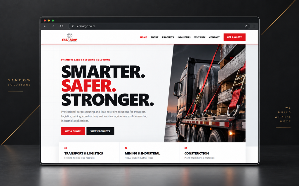 East Rand Secure Cargo — Website Showcase project image